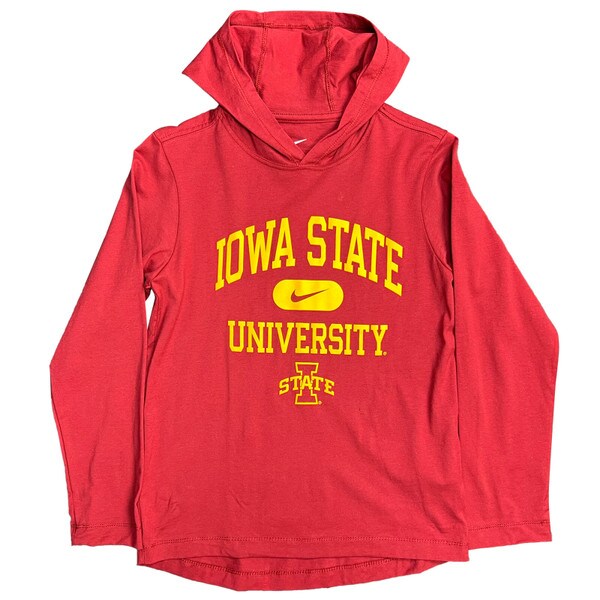 Nike® Youth Iowa State Fanwear Cardinal Long Sleeve Hooded T-Shirt (was $45.00)